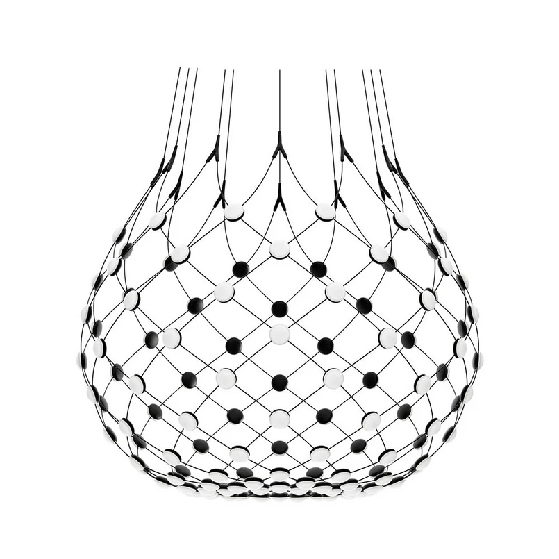 Luceplan - Mesh Pendelleuchte Ø100xH90 2m w/Wireless Kit Black