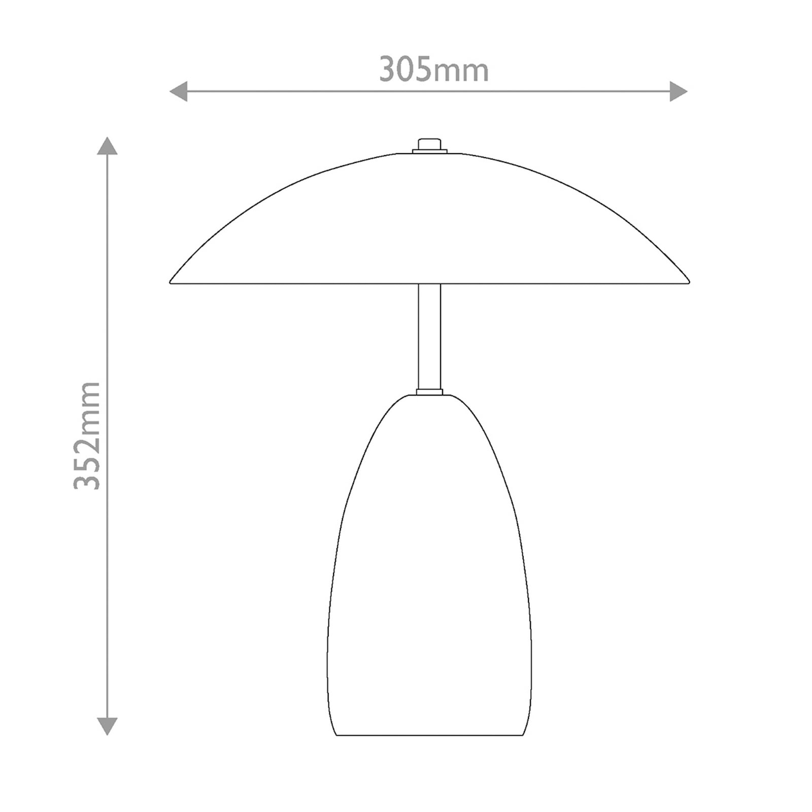 LED tafellamp Poppy, groen, hoogte 35 cm, metaal, dimbaar LED tafellamp Poppy, groen, hoogte 35 cm, metaal, dimbaar