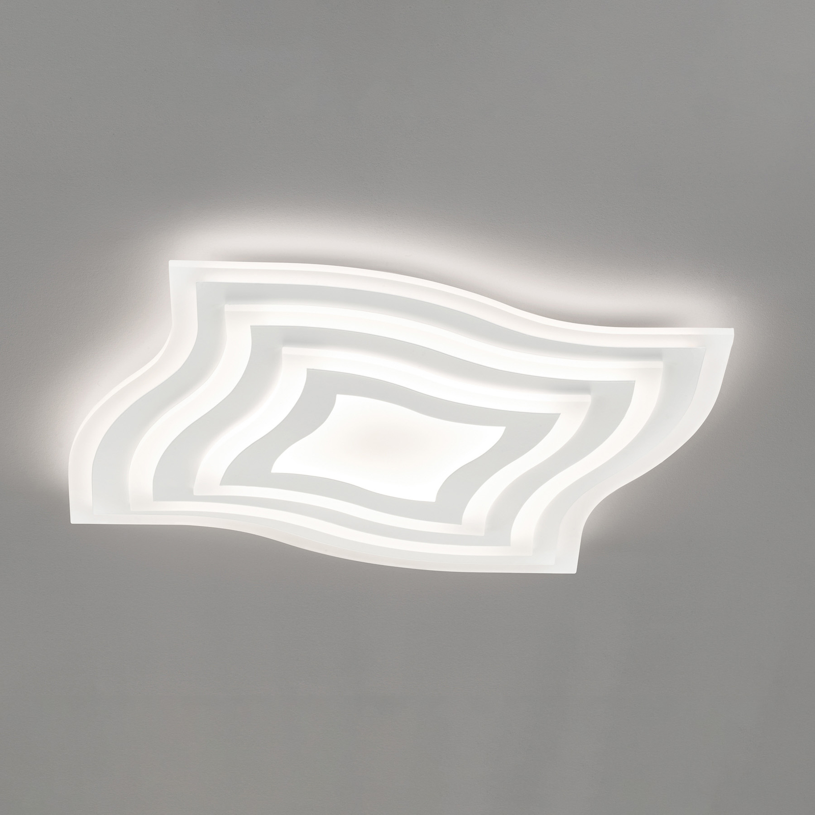 Plafonnier LED Gorden, courbé, CCT, 60 cm