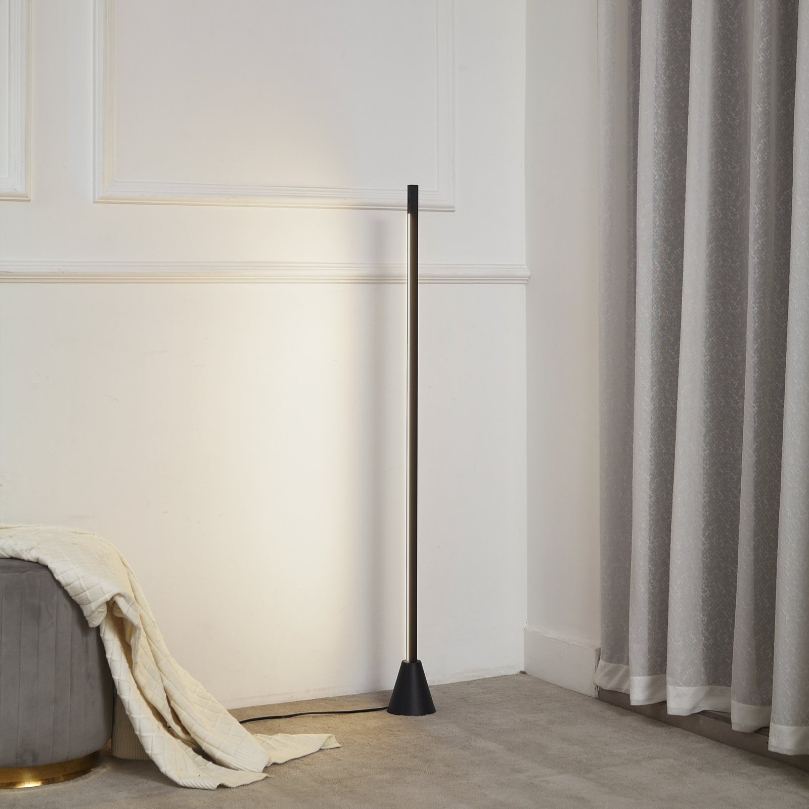 Linija LED Podna Lampa Crna - Lucande