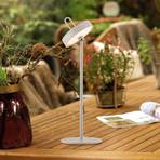 JUST LIGHT. Lampe de table LED rechargeable Amag gris-beige Fer IP44