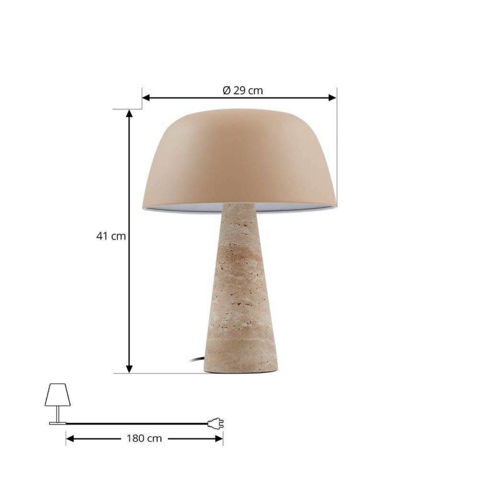 Magritt Lámpara de Sobremesa Beige - Lindby