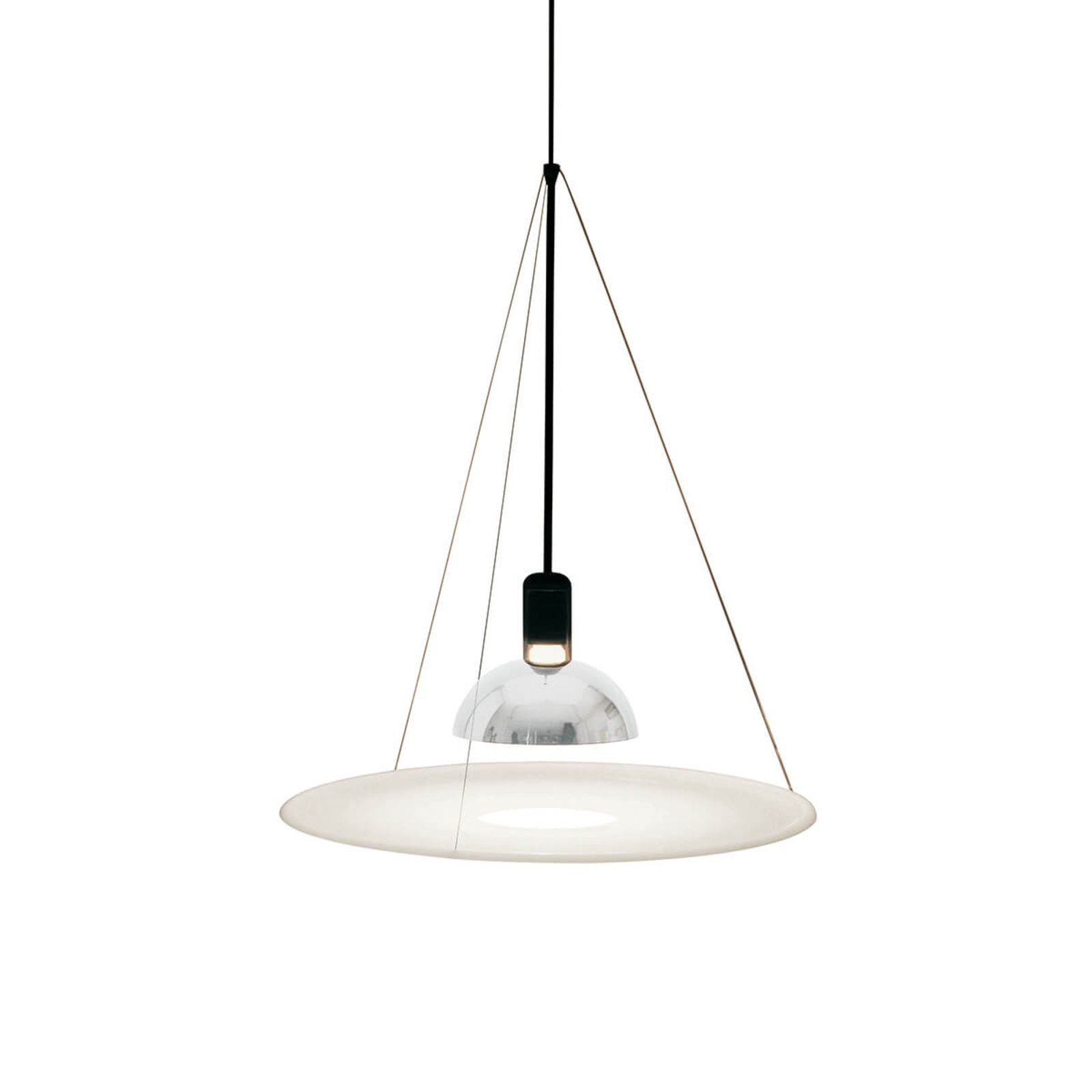 FLOS Frisbi hanging light with a white disc