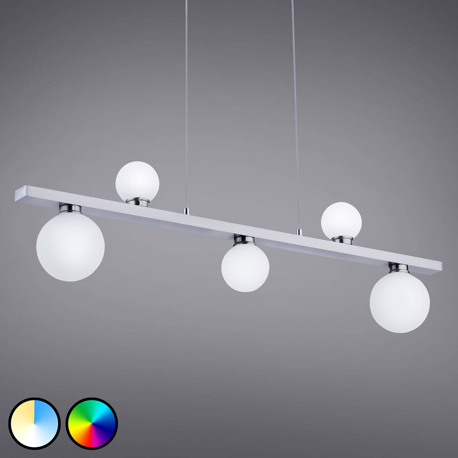 Trio WiZ Dicapo suspension linéaire LED, 5 lampes