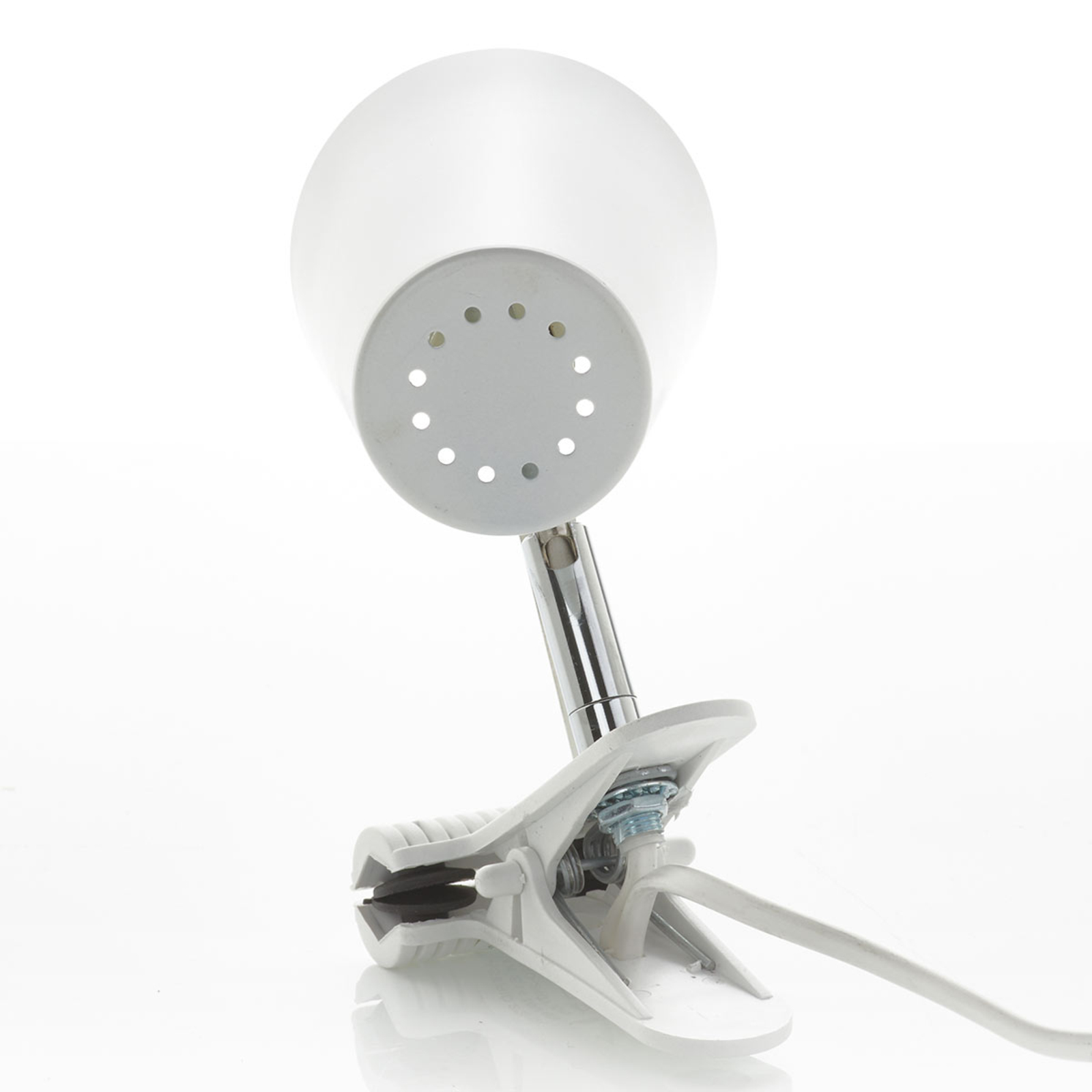 White Clampspots clip-on light in a modern look