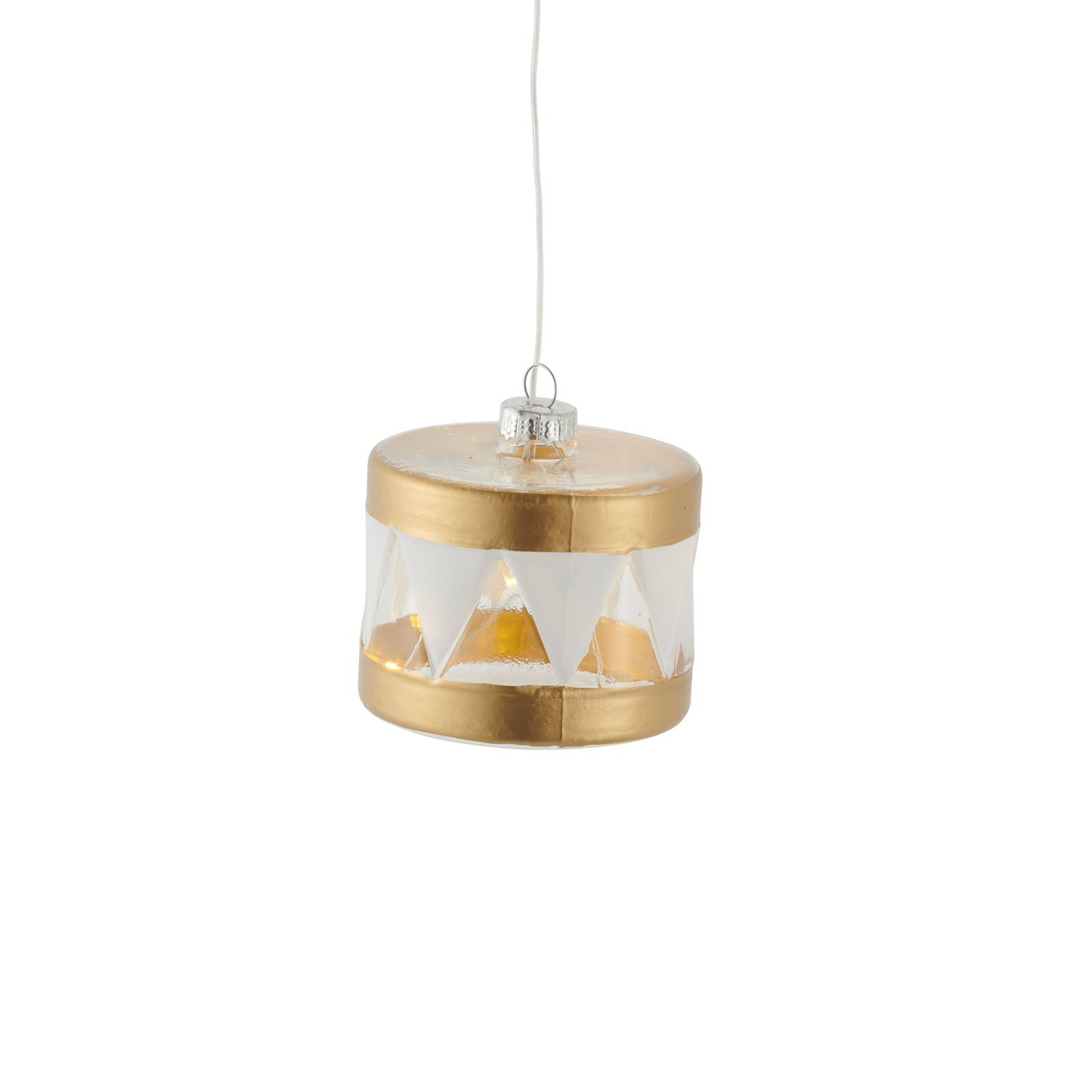 Suspension décorative Elly avec LED, Ø 7 cm, dorée