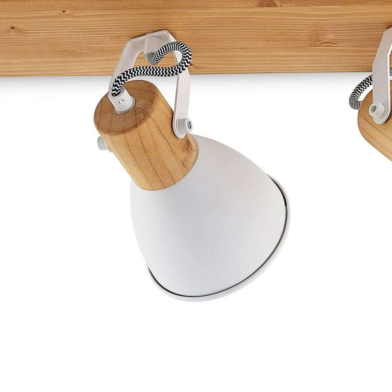 Merela 3 Kattovalaisin Wood/White - Lindby