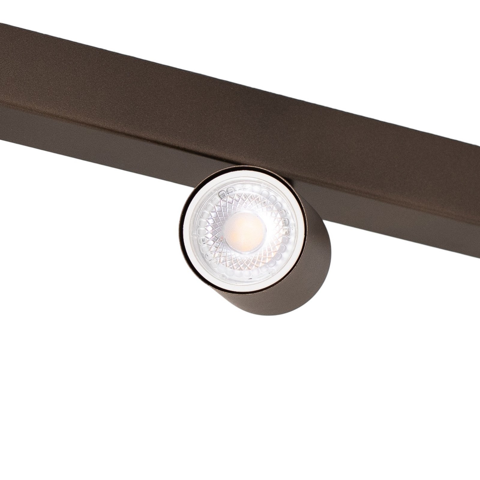 Spot pour plafond Top, ajustable, brun, à 4 lampes linear