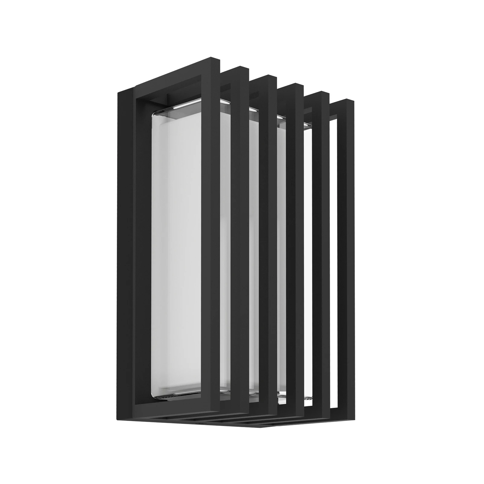 LED-Außenwandlampe Genovese, schwarz, Höhe 24 cm, Metall