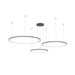 LED-Hängeleuchte Saturno, schwarz, 3-fl., Metall, 4.000 K