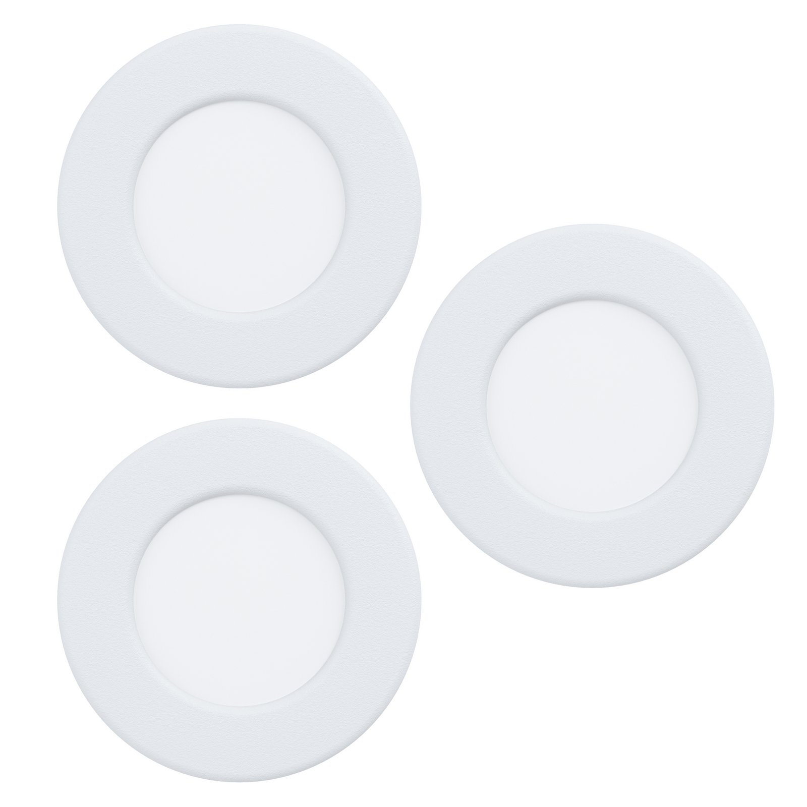 EGLO connect LED-Einbauleuchte Fueva 6-Z, weiß, 3er-Set