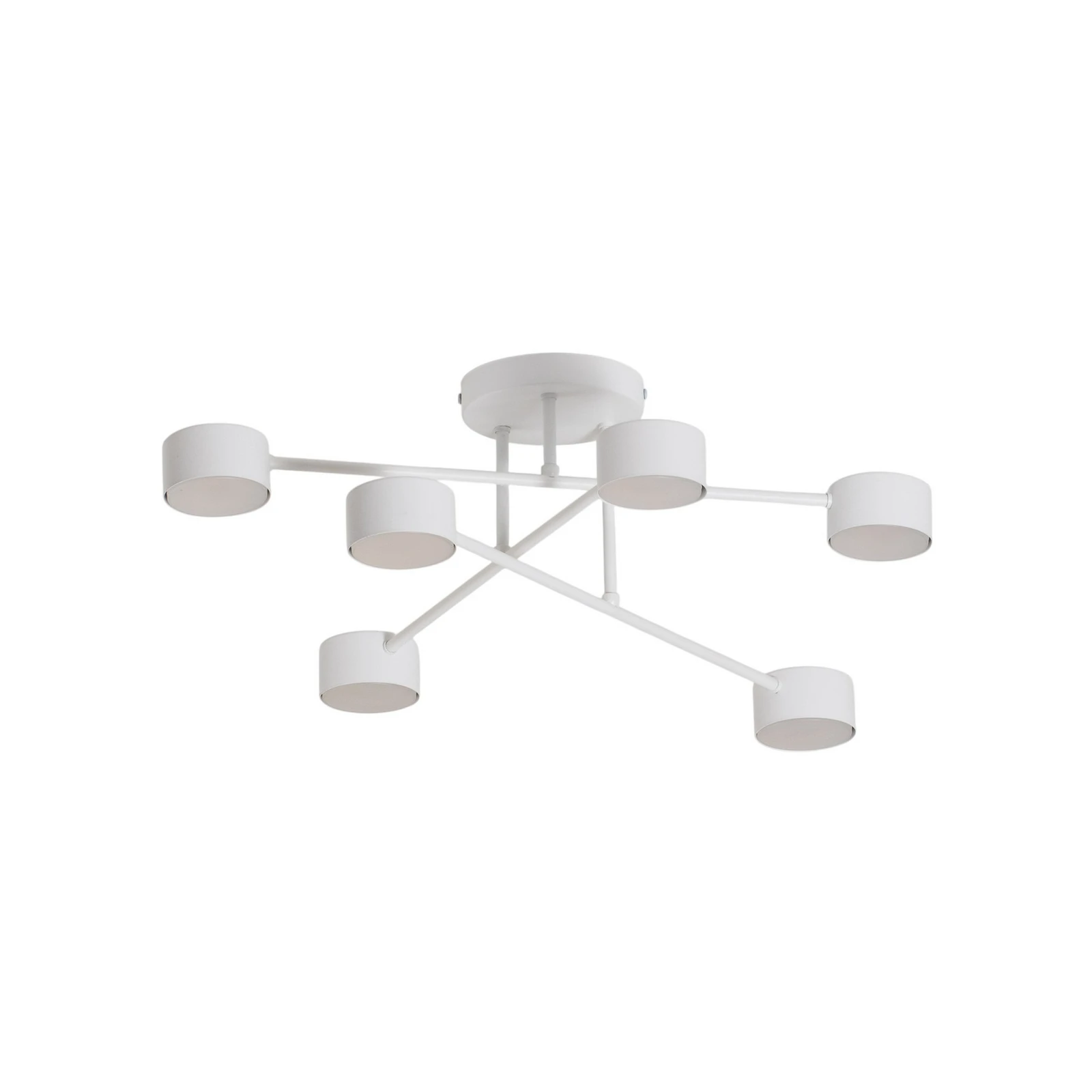 Plafonnier Modus 6, acier, à 6 lampes, GX53, blanc