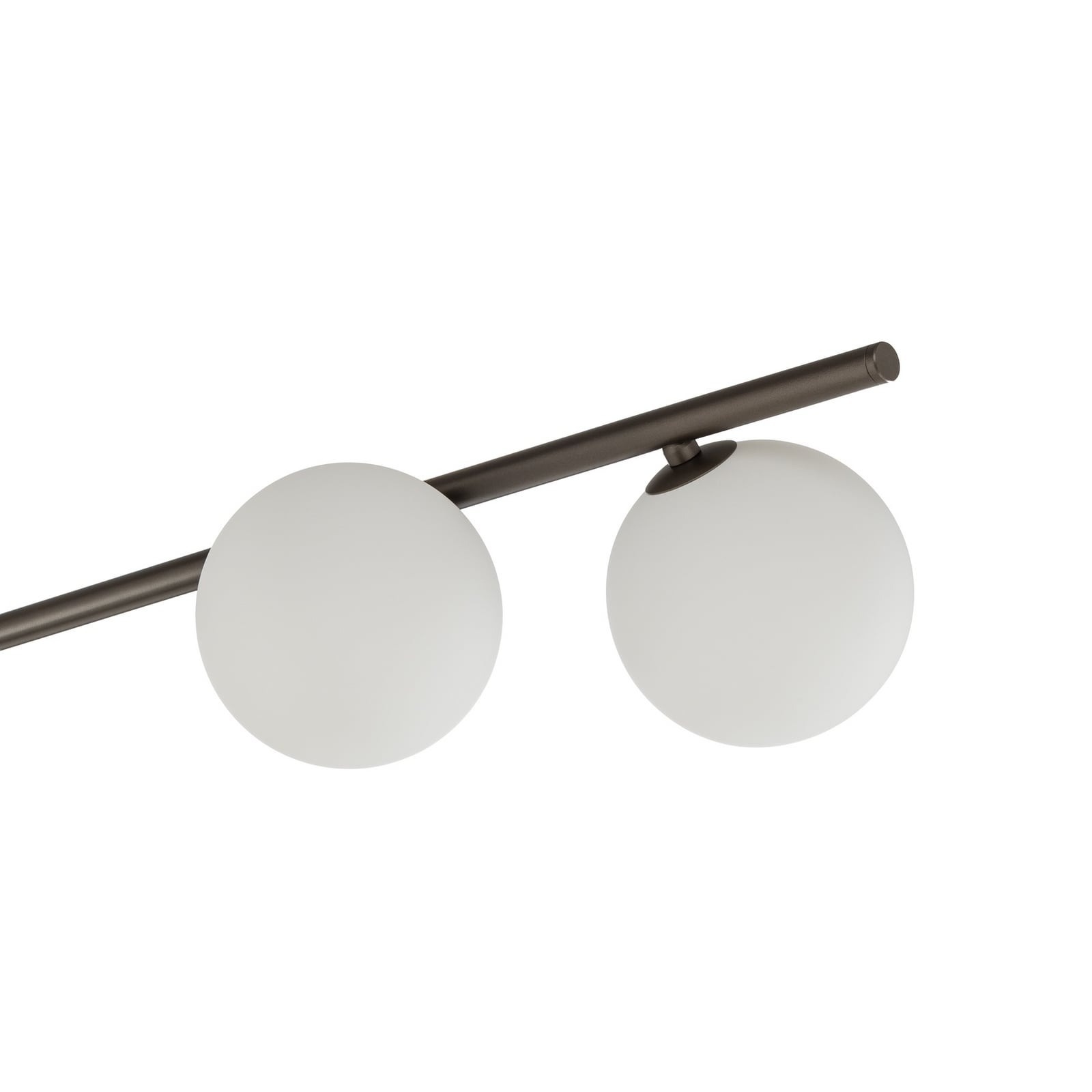 Deckenleuchte Imelo, braun, 4-flammig, Glas, Länge 140 cm