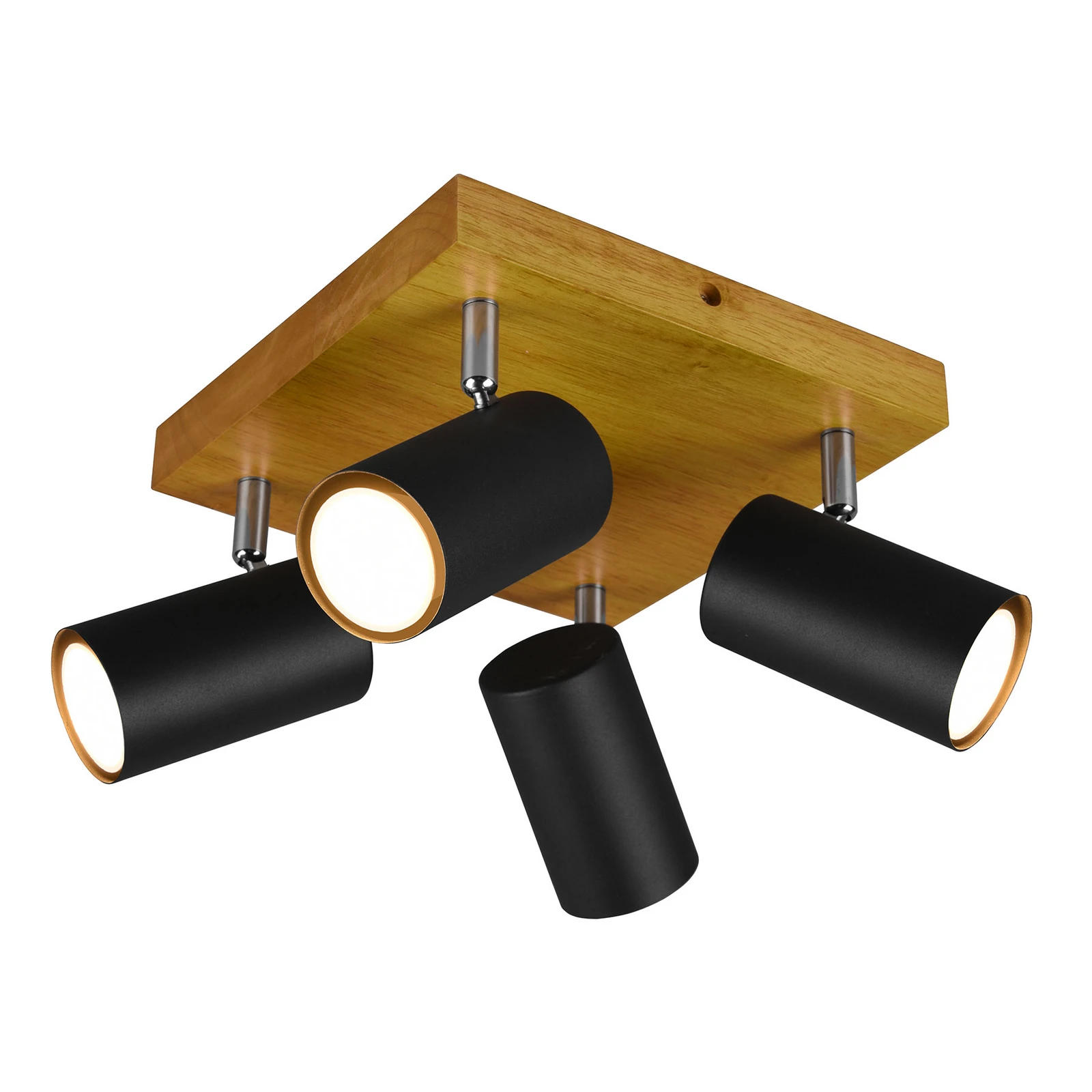 Spot de plafon Marley, negru mat, 4 becuri
