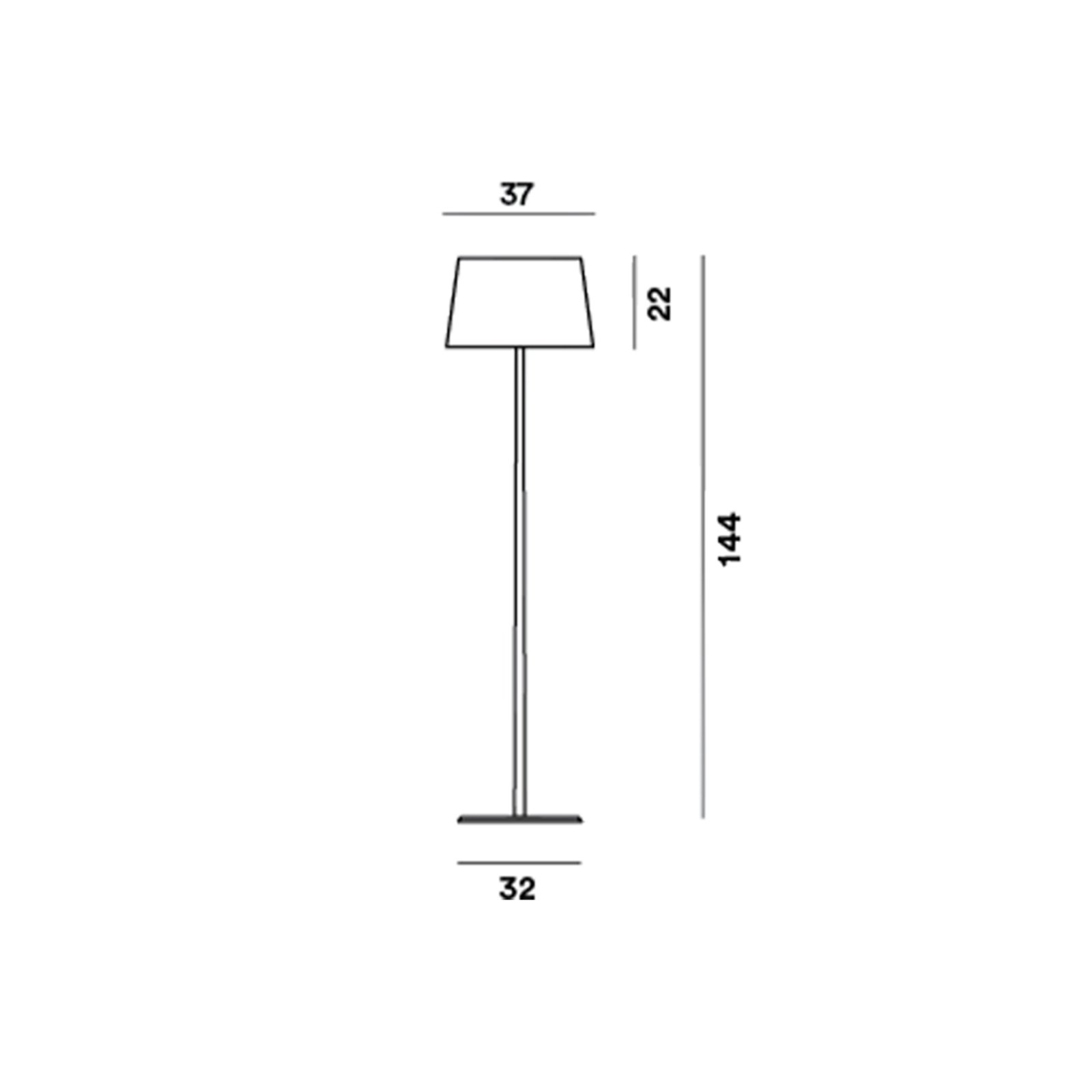 Lumiere XXL Lampadar Aluminium cu Grey - Foscarini