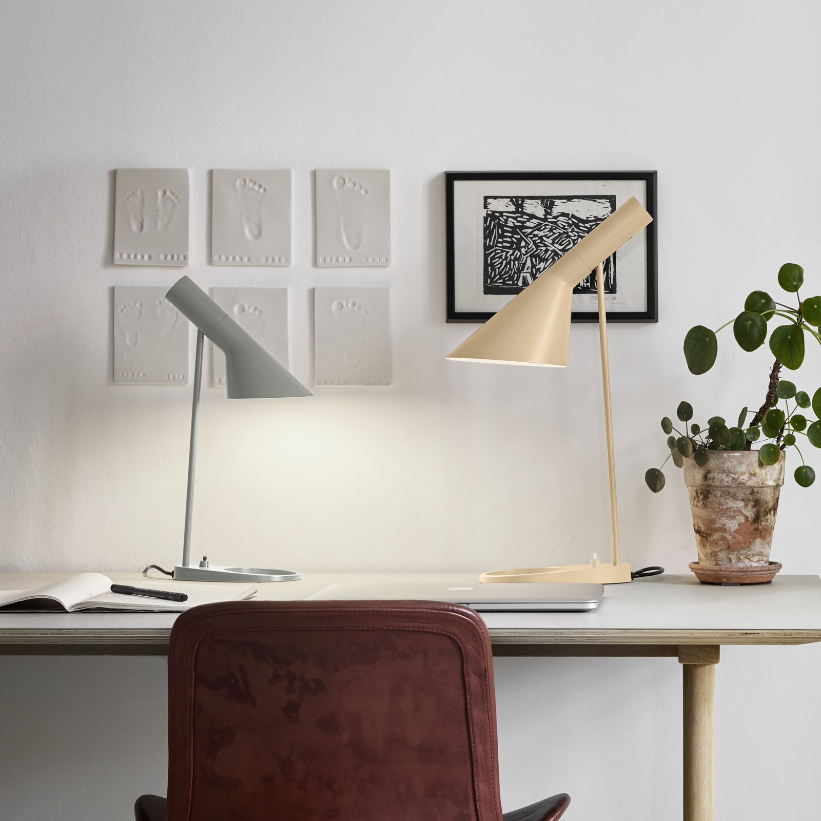 Louis Poulsen AJ designer table lamp grey