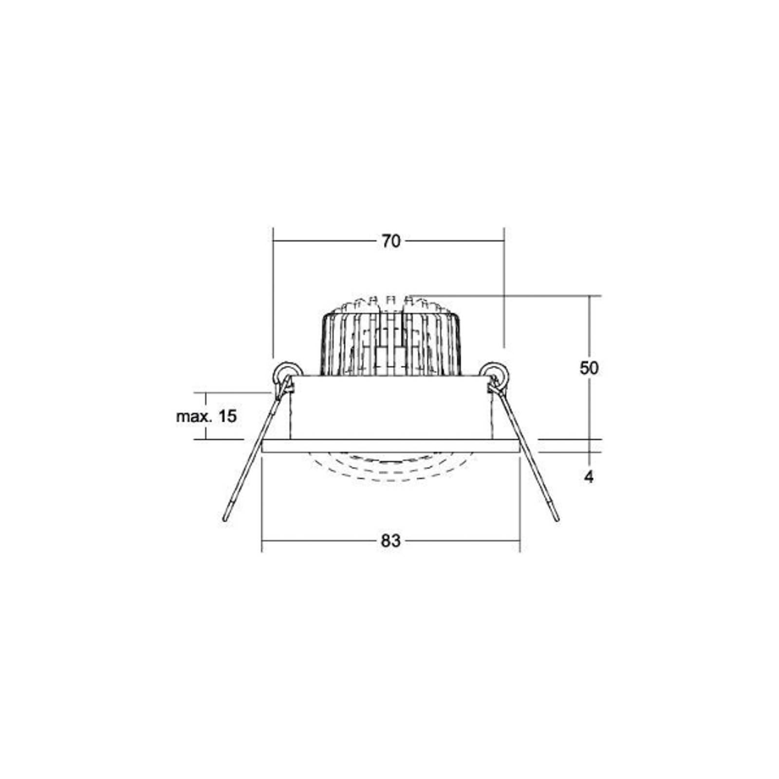 BRUMBERG Spot encastrable LED Berrie-R intensité variable RC blanc