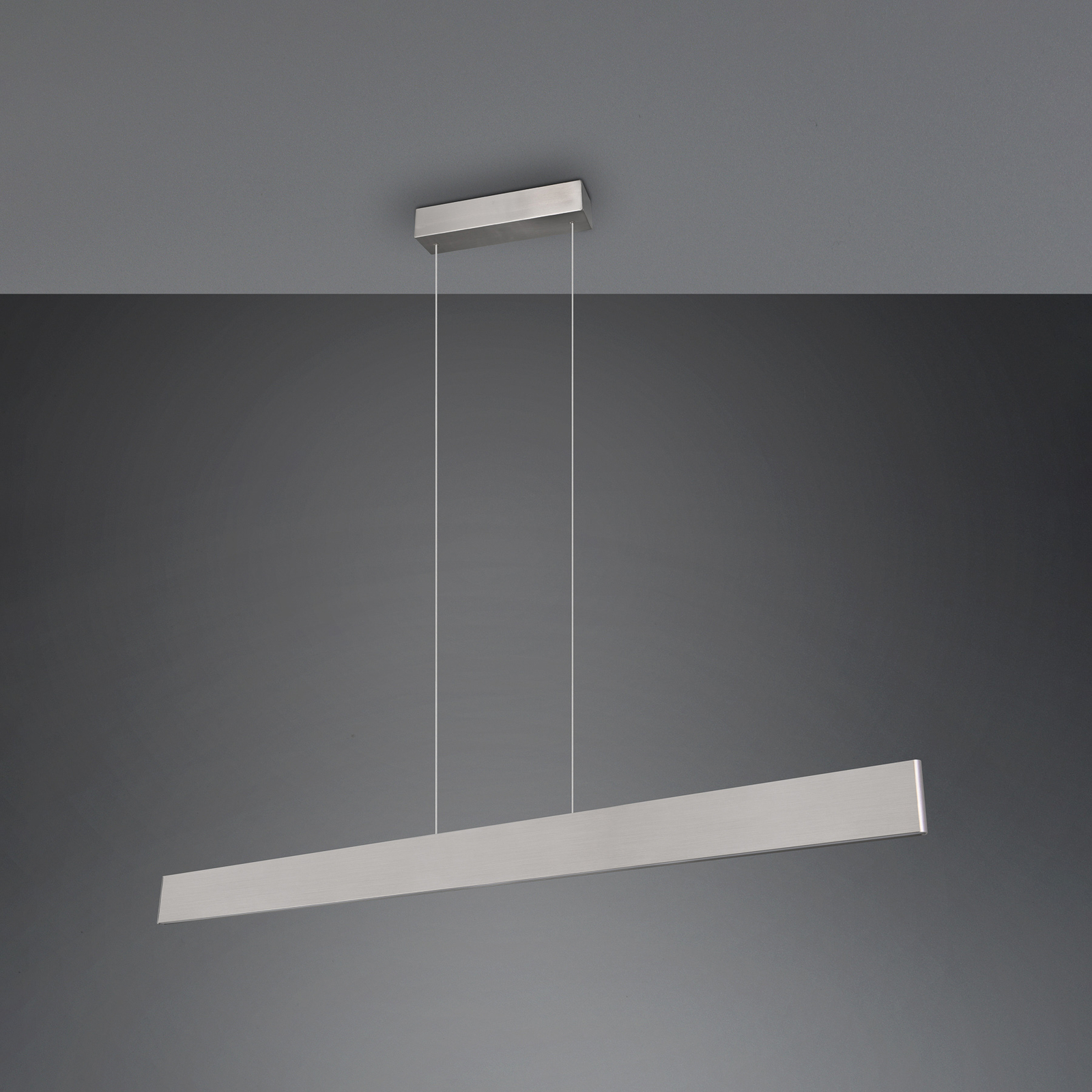 Galway LED pendant light, matt nickel, up/down, CCT, metal