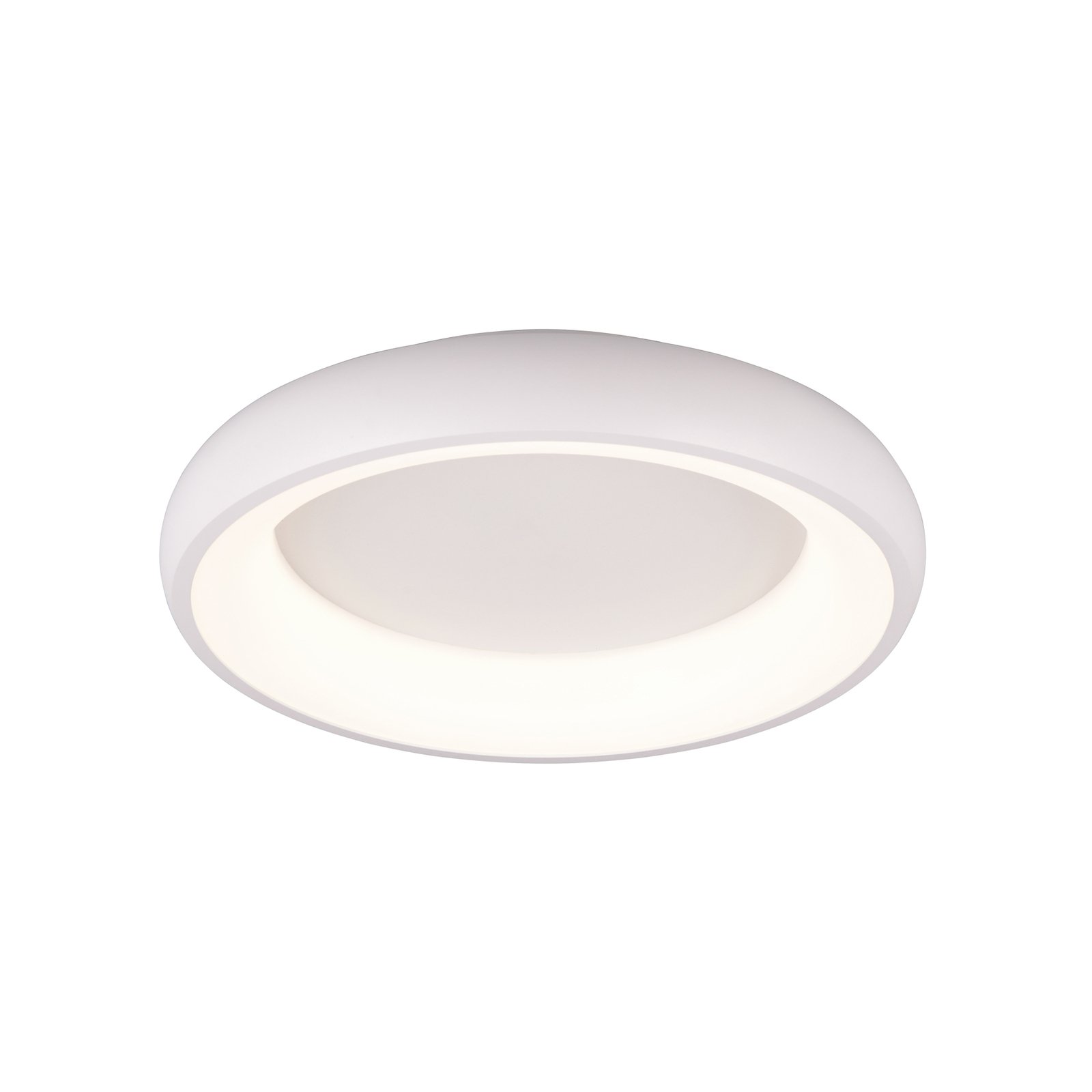 LED-taklampa Cardona, Ø 46,5 cm, matt vit, metall, CCT