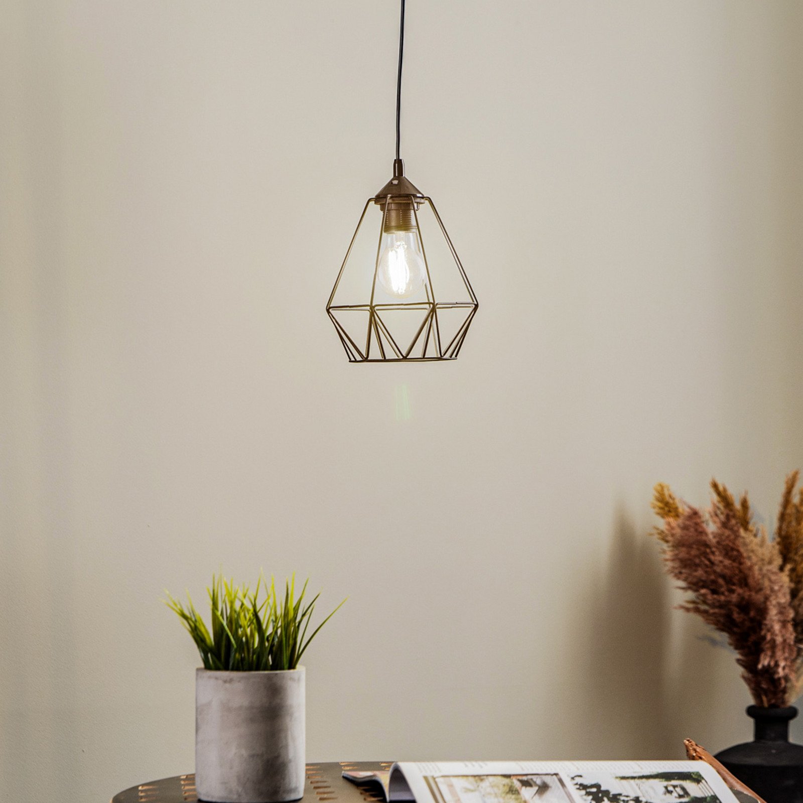 Luminex Lampă suspendată Jin negru 1 bec - Camera de zi / sufragerie - Modern - Metal