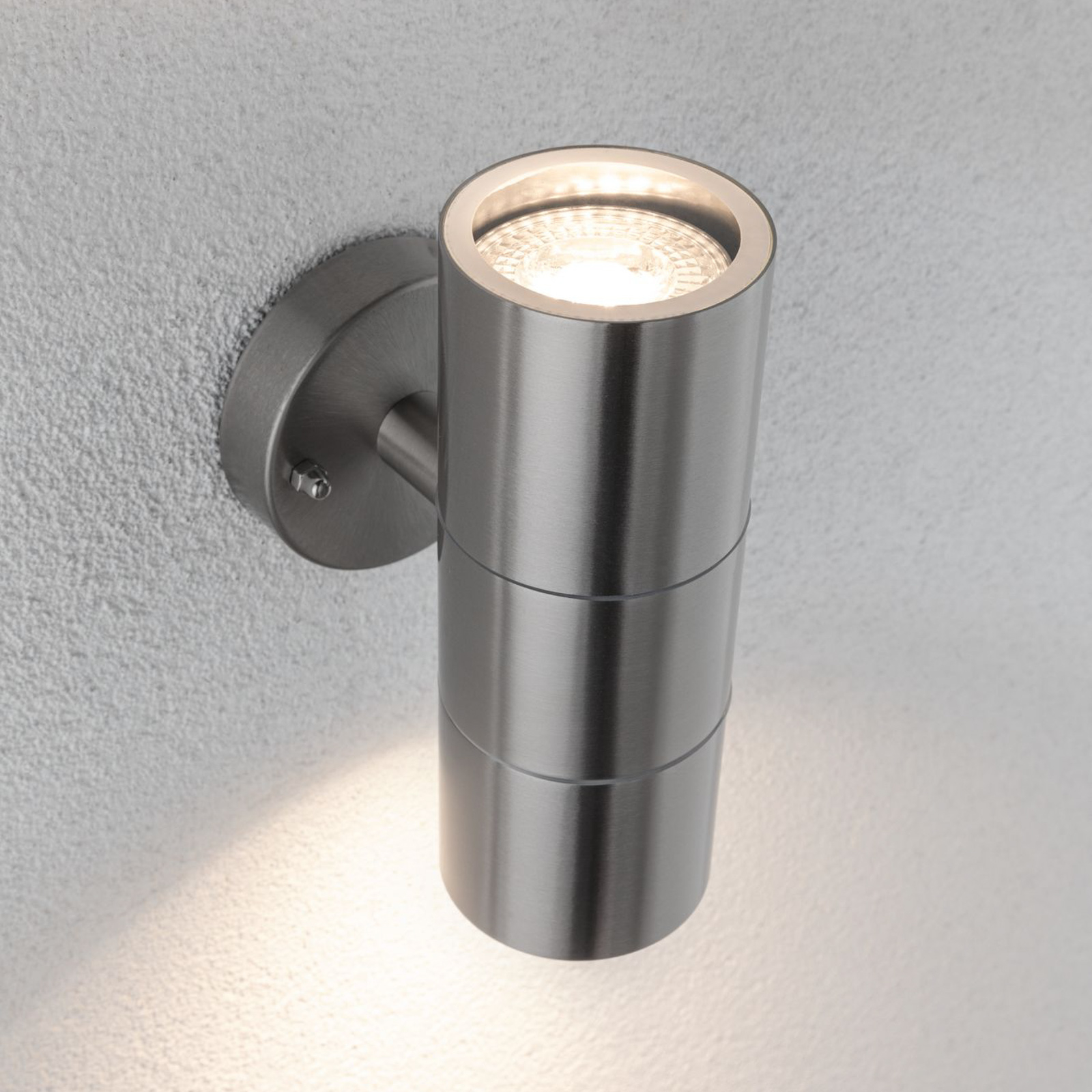 Paulmann Flame външна лампа за стена с 2 светлини от неръждаема стомана