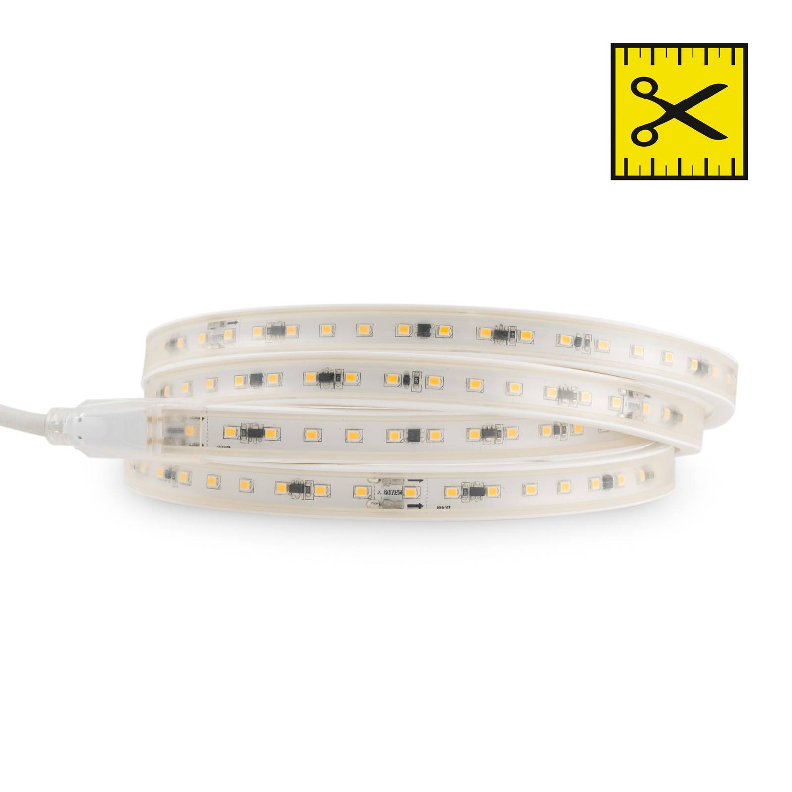 SLC taśma LED 230V komplet IP65 5m, 4 000K