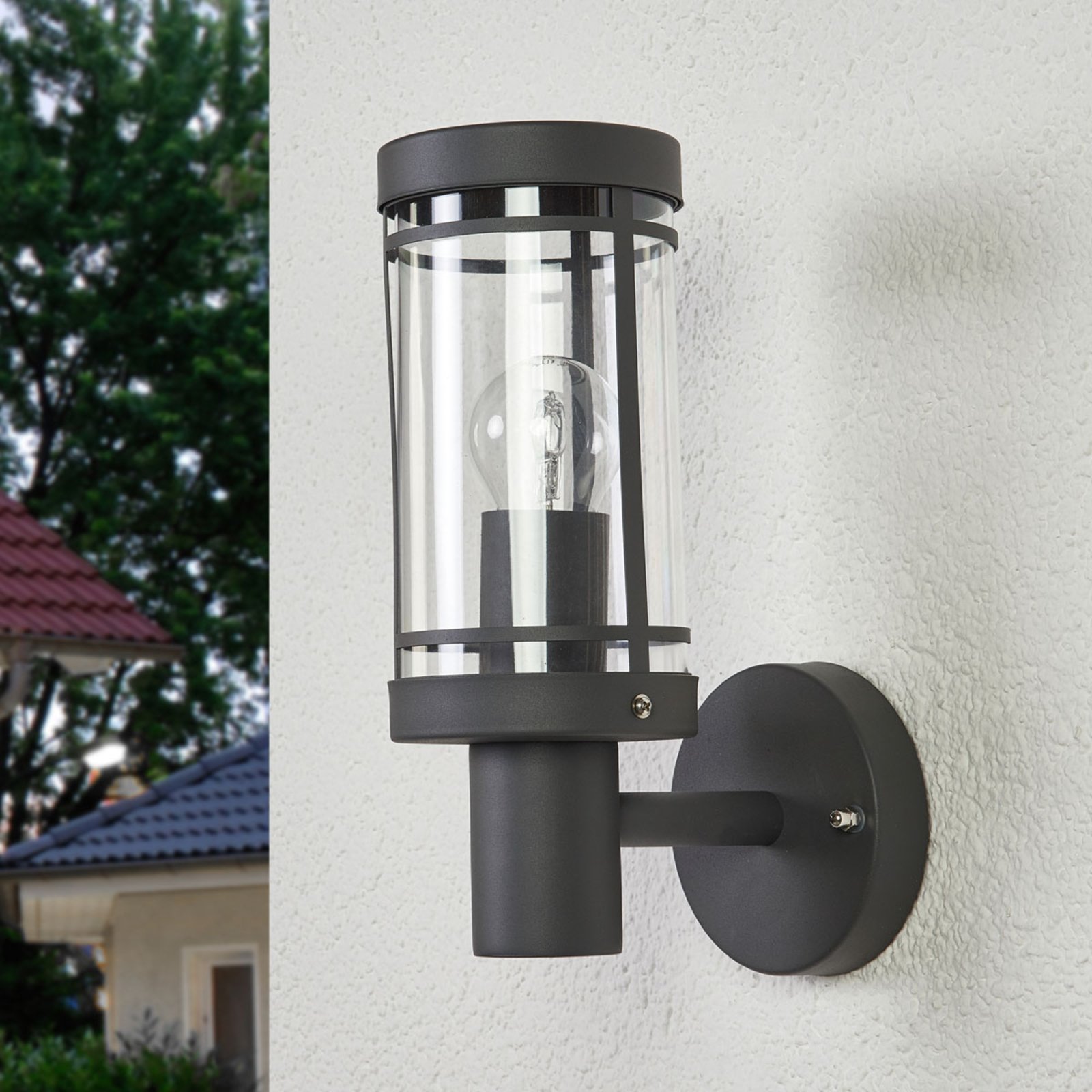 Djori Outdoor Wall Lamp Dark Grey - Lindby