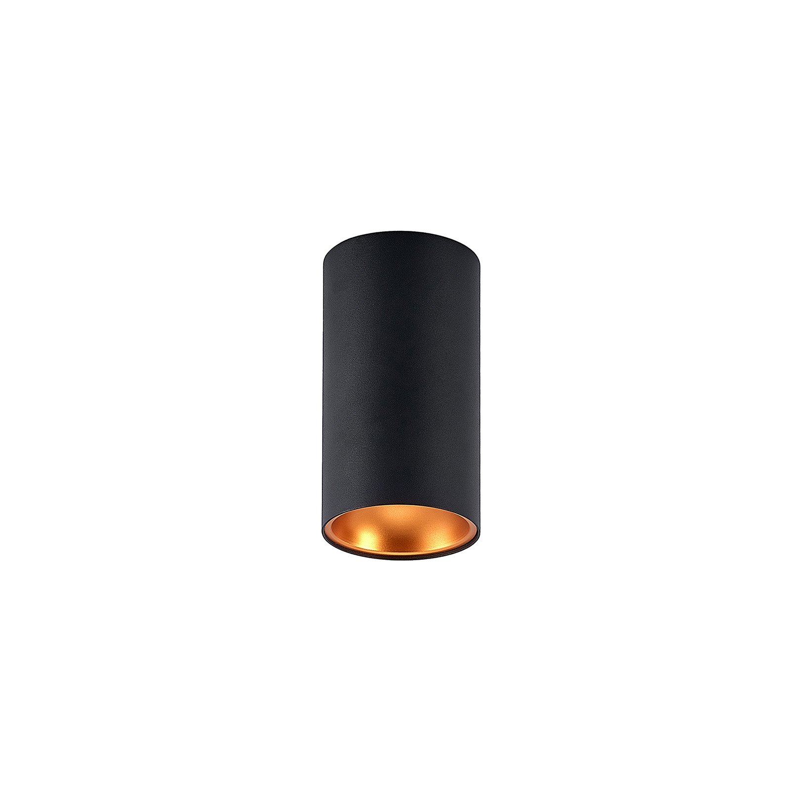 Arcchio Hinka stropna svjetiljka, okrugla, 18 cm, crna