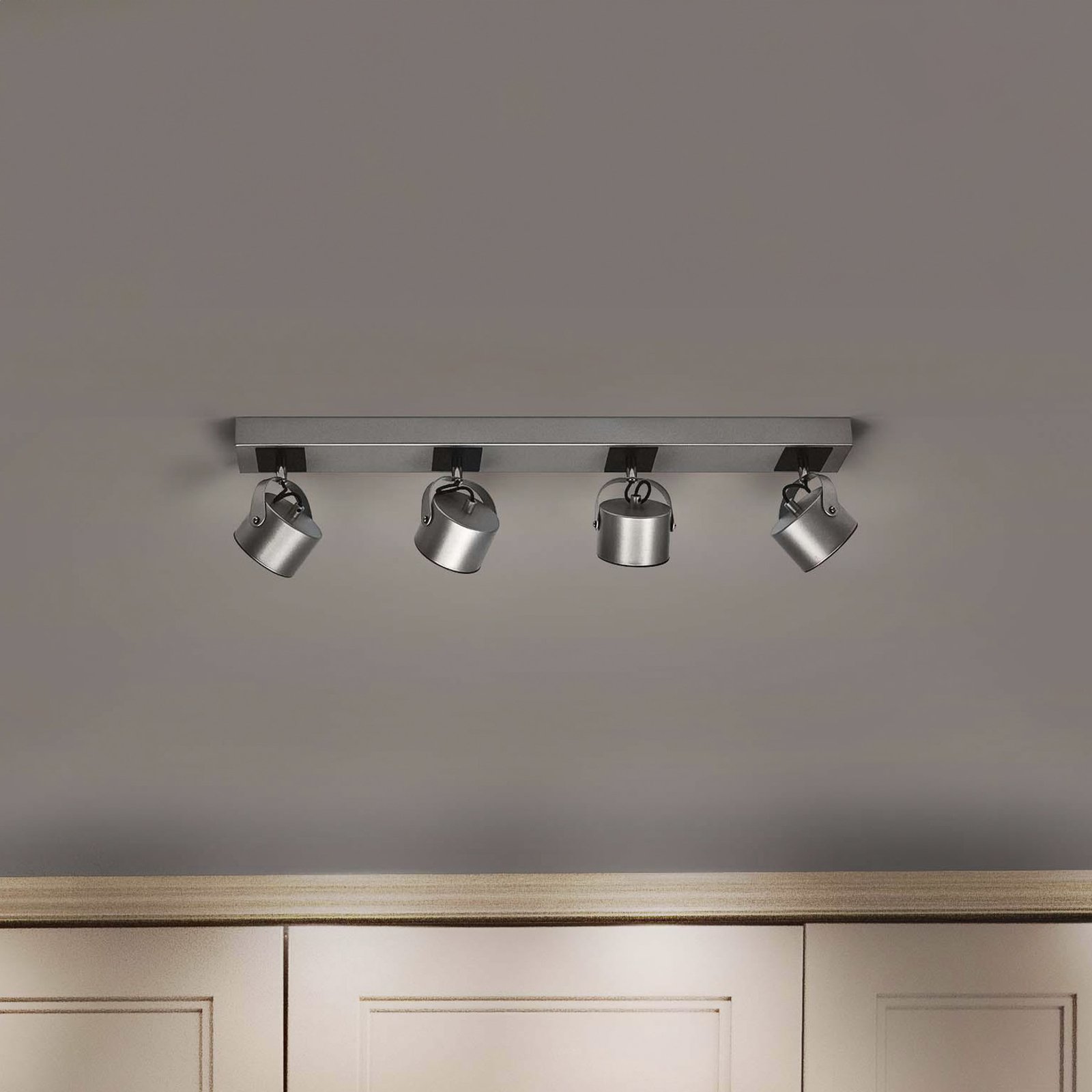 LEDVANCE Spot pour plafond LED Jupiter, 3.000 K, à 4 lampes, long