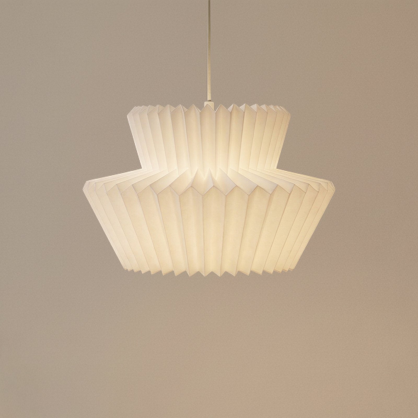 Lindby pendel Magali, hvid, papir, Ø 45 cm, E27