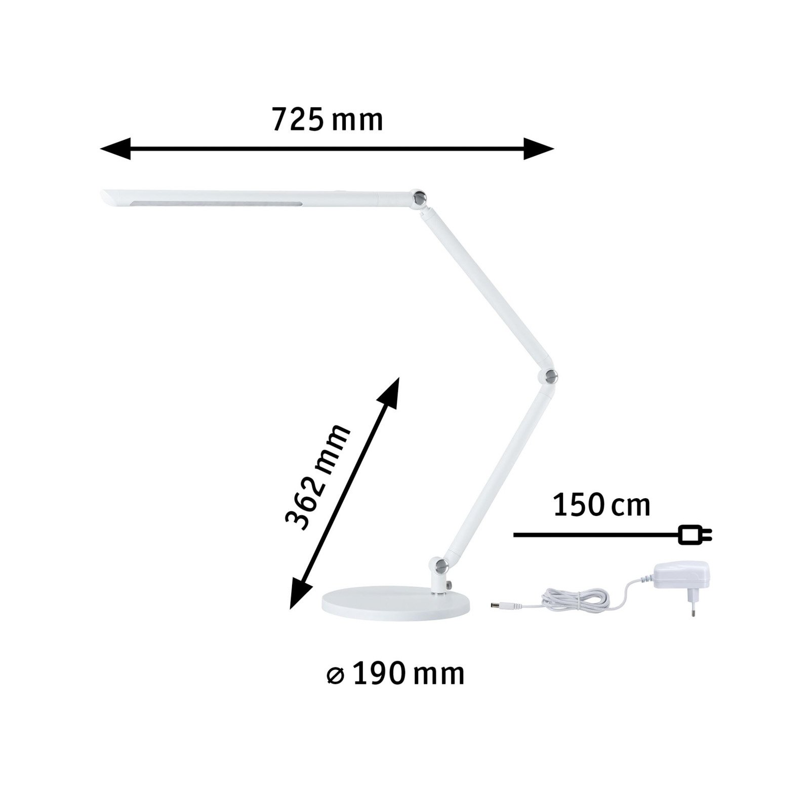 Flexbar Bordlampe Tunable Hvit/3-step Hvit - Paulmann