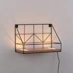 LED wall light Board with wooden shelf