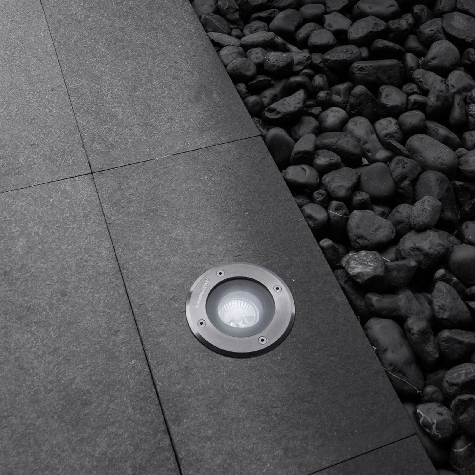LEDS-C4 Gea deck light GU10, AISI 316 stainless steel, glass, GU10, 50 W, energy efficiency: A++