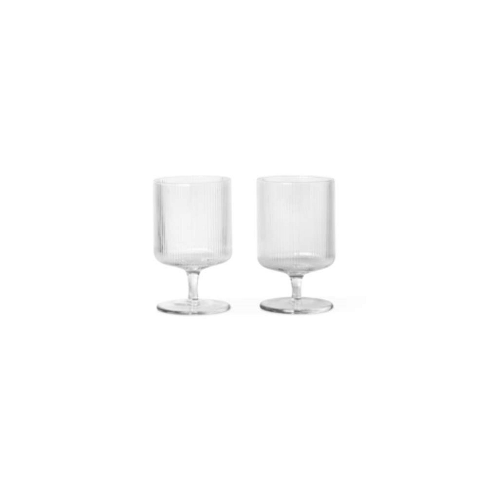 Ripple Wine Glasses Set of 2 Clear - ferm LIVING