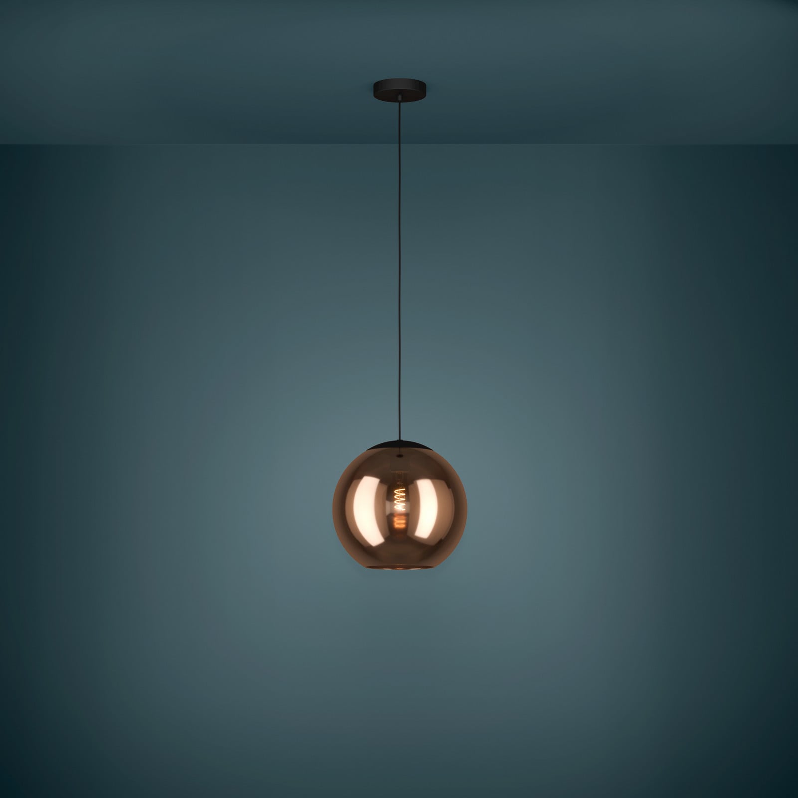 Suspension Cordoba à 1 lampe, couleur cuivre