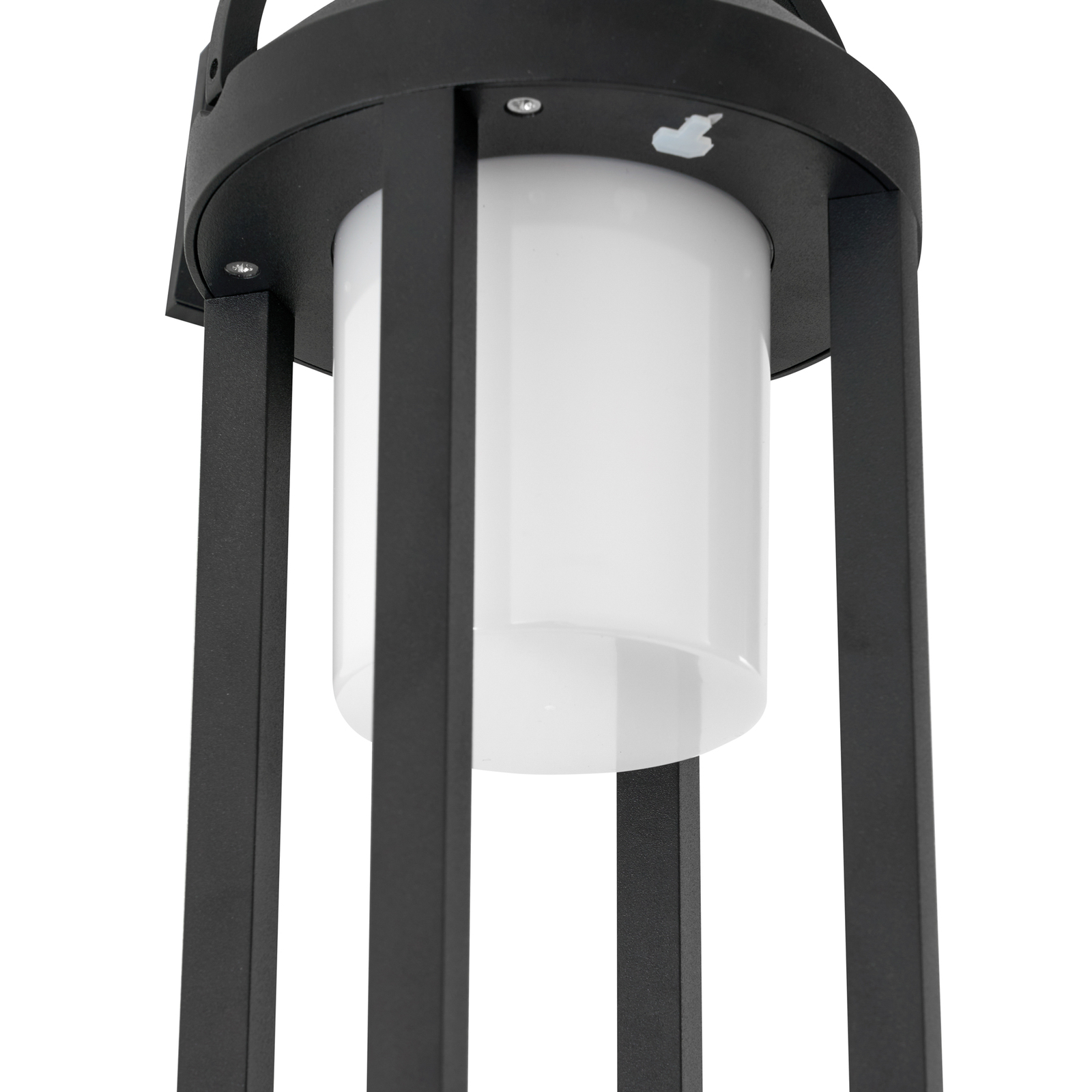 Lucande LED wall light Tilena, round, black, aluminium