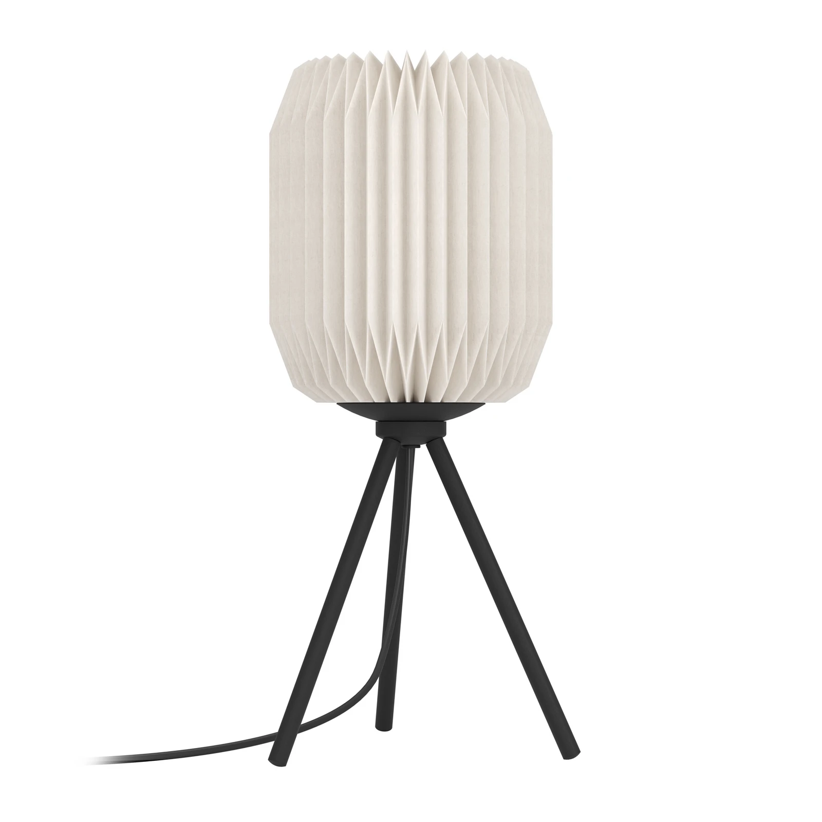 Belgrave tafellamp, hoogte 44 cm, zwart/wit, metaal/papier
