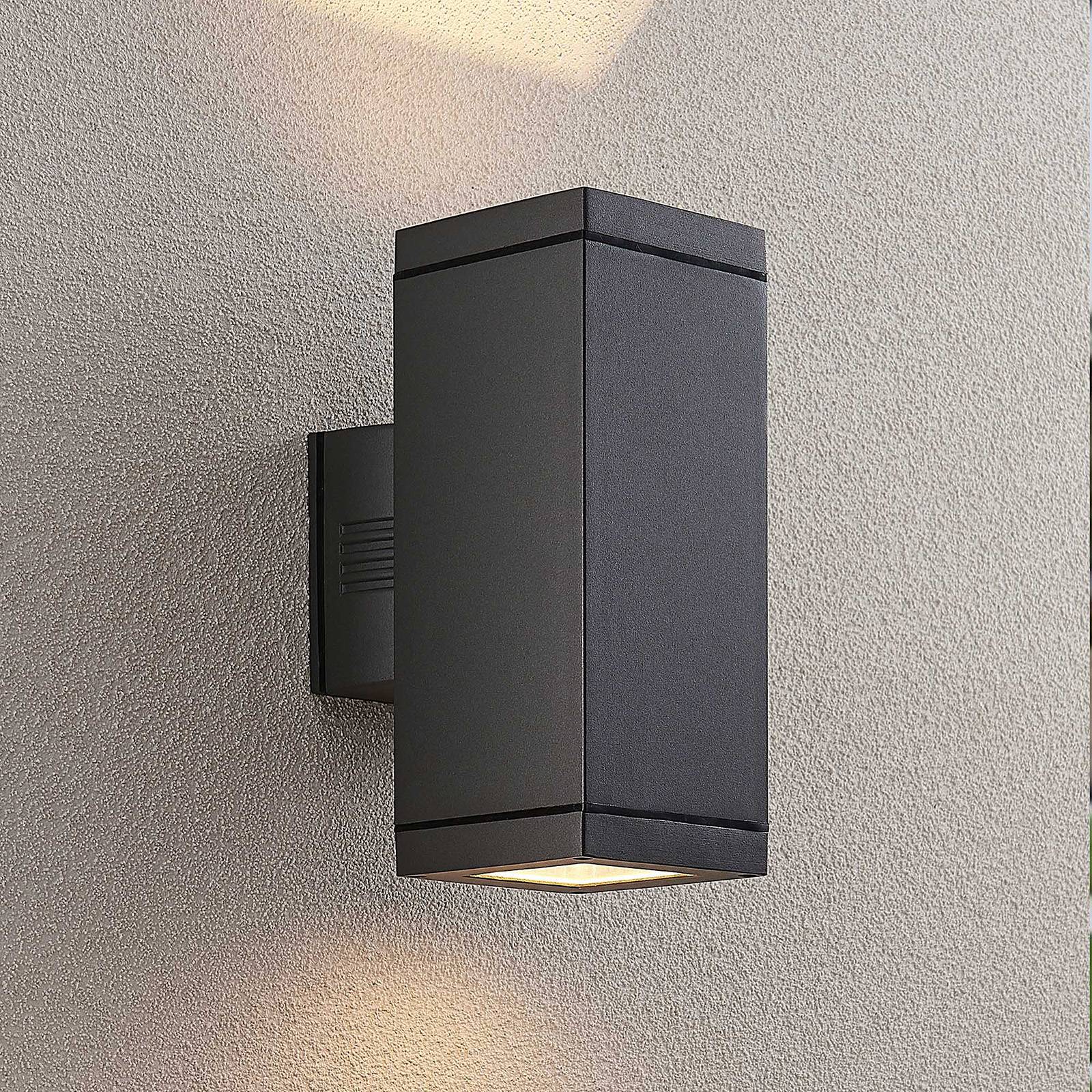 Lucande Stani udendørs væglampe, E27, 2 lyskilder
