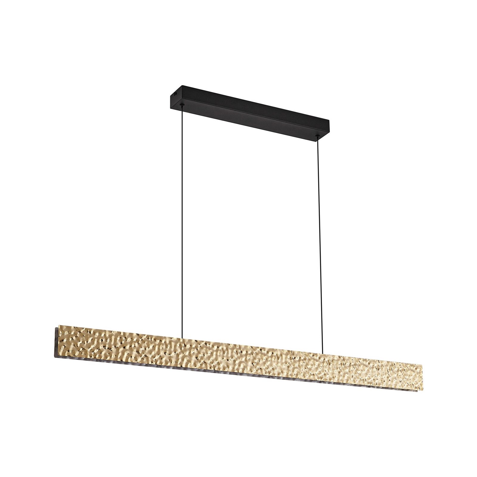 Lucande LED-Hängeleuchte Nivara, 117 cm, gold, Metall