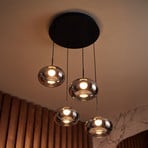 OSRAM LED-hengelampe Decor Satellite, grå, Ø 56 cm, 4 lyskilder, CCT