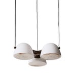 Lampă suspendată Fuse Triple, alamă, sticlă - Fabricată manual