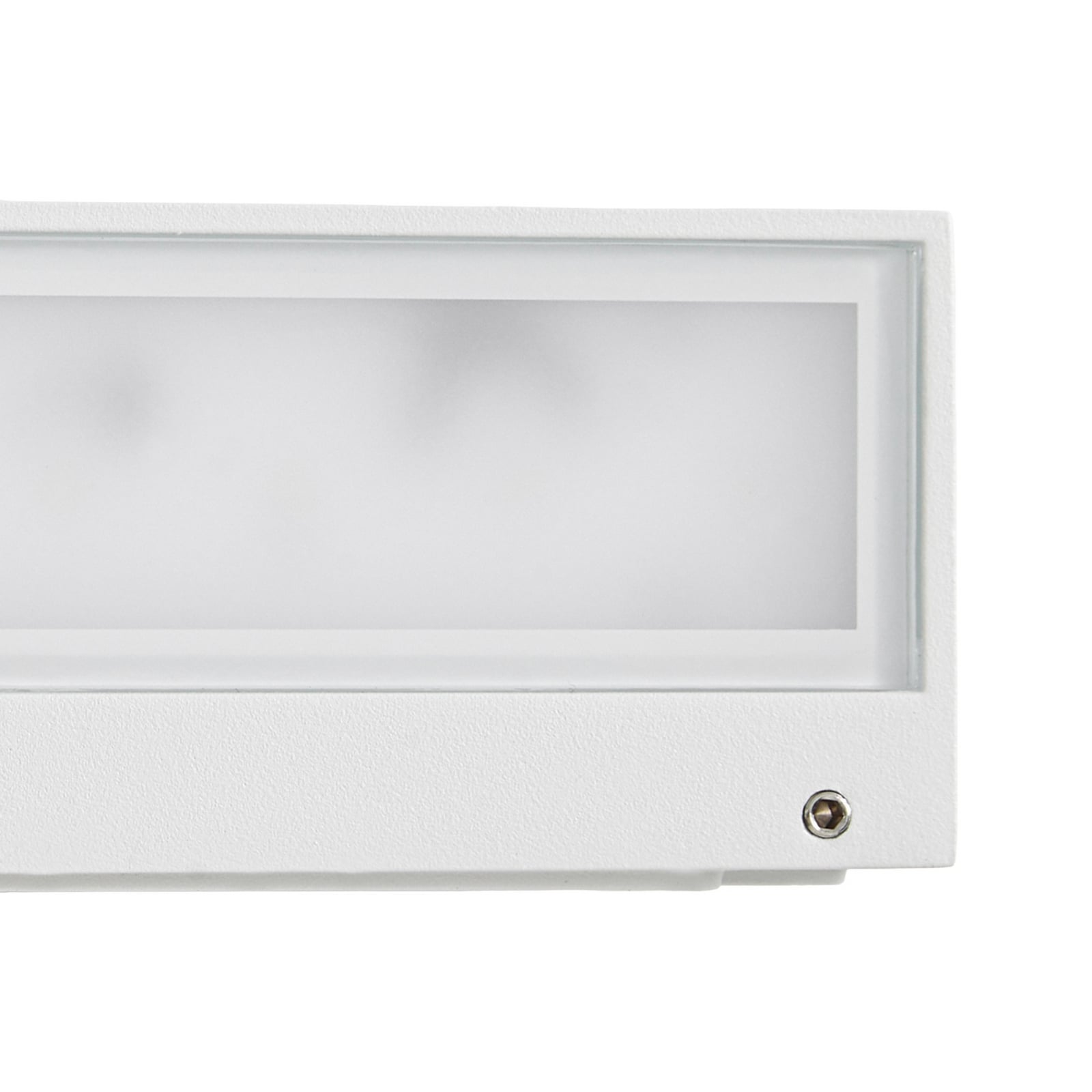 Candeeiro de parede exterior LED Lucande Lengo, 25 cm, branca, luz direta, 3000