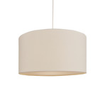 Lampada a sospensione Soft, Ø 60 cm, bianco/sabbia, lino, a 3 luci - Belid