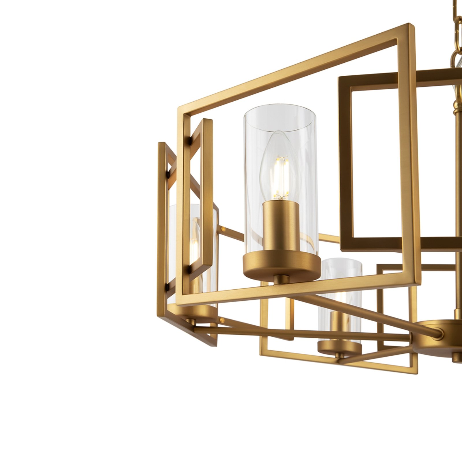 Maytoni Bowi pendant light, Ø 65.6 cm, gold-coloured, 6 x E14