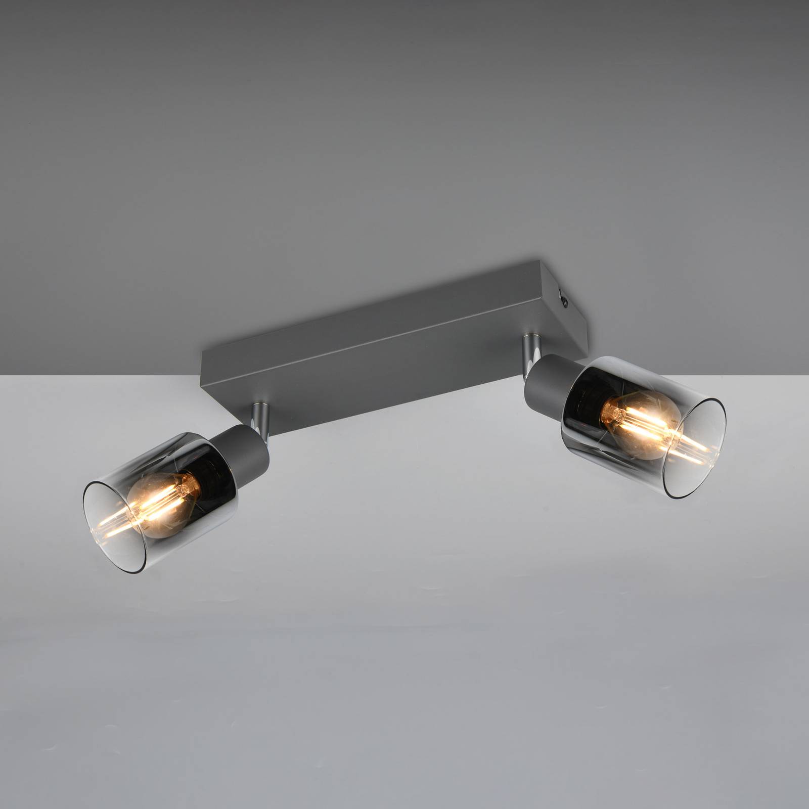 Reality Leuchten Spot pour plafond Cadiz à 2 lampes E14 anthracite