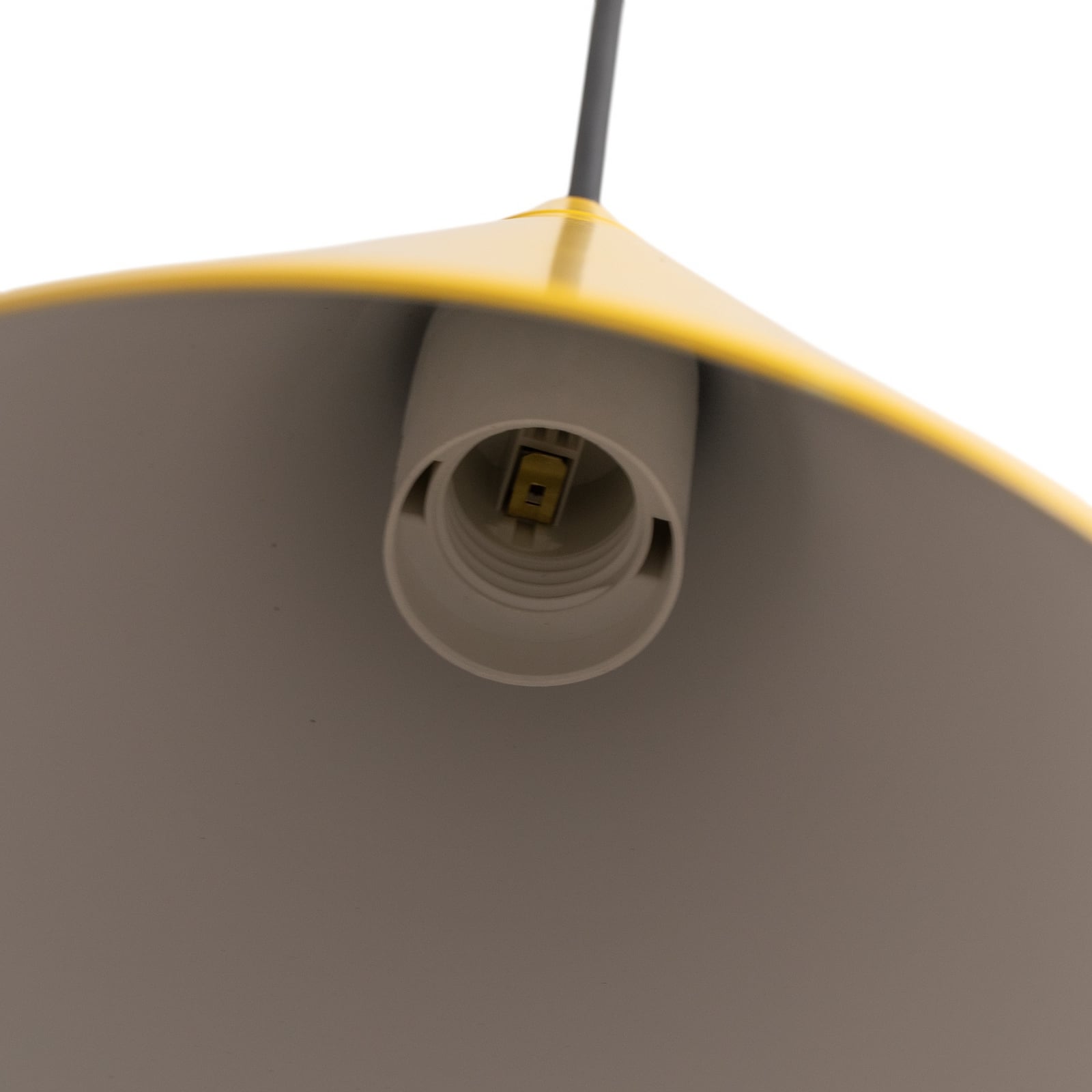 Lampă suspendată în formă de con, metal galben, Ø 24 cm – ALDEX