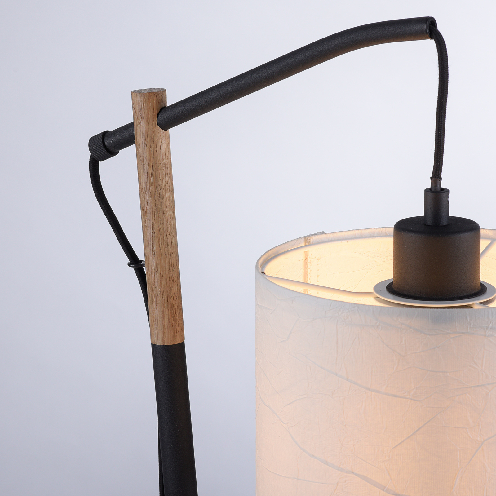 Green Sofie table lamp with paper shade