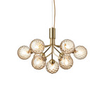 Apiales 9 lustres, laiton/or, Ø 60 cm, à 9 lampes - Nuura