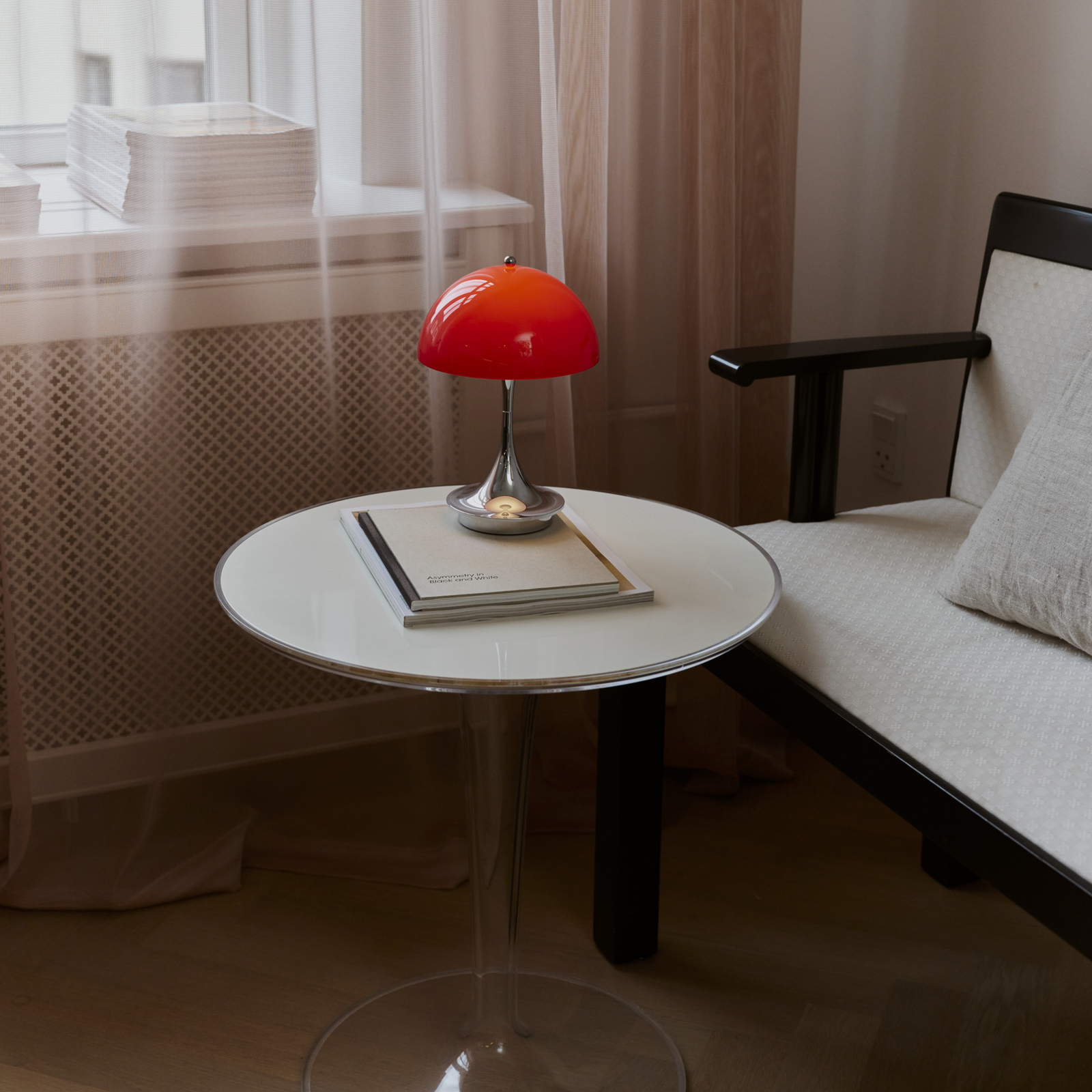 Louis Poulsen Panthella 160 Portable Original, opaali-punainen Louis Poulsen Panthella 160 Portable Original, opaali-punainen