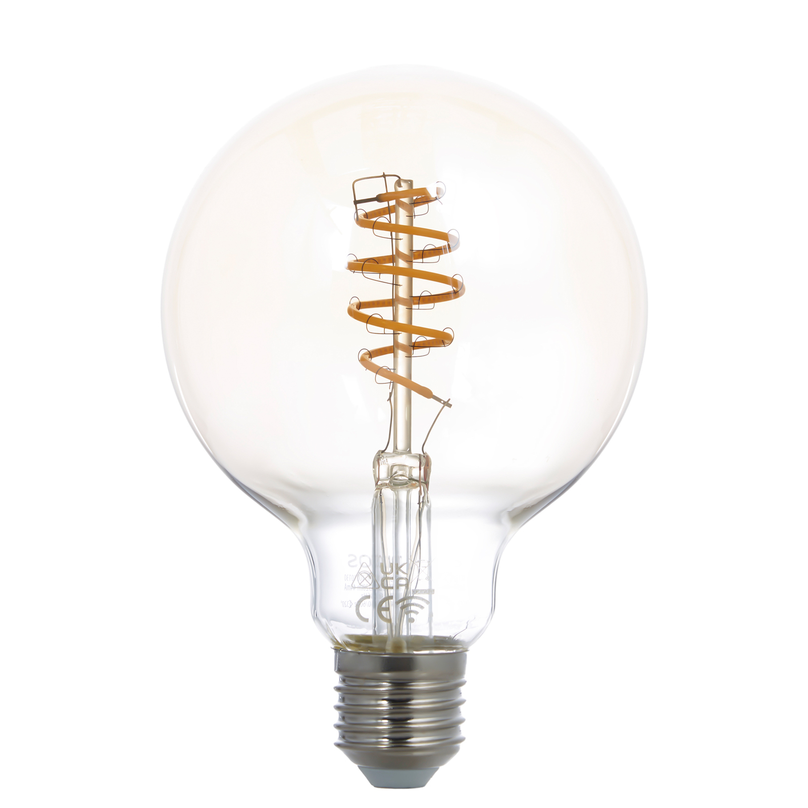 Smart LED-Leuchtmittel E27 G95 4,9W WLAN amber